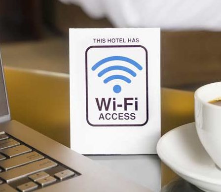 Hotel Wi-Fi Installed Here