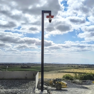 CCTV tower on industrial site